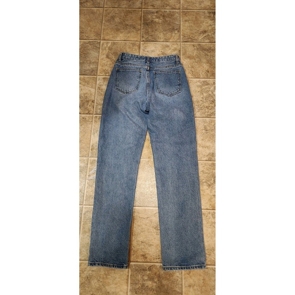 Pretty Little Things Jeans Denim UK8 EU36 High Waisted Distressed EUC - Picture 4 of 9